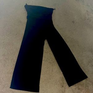 Black polyester stretch jumpsuit